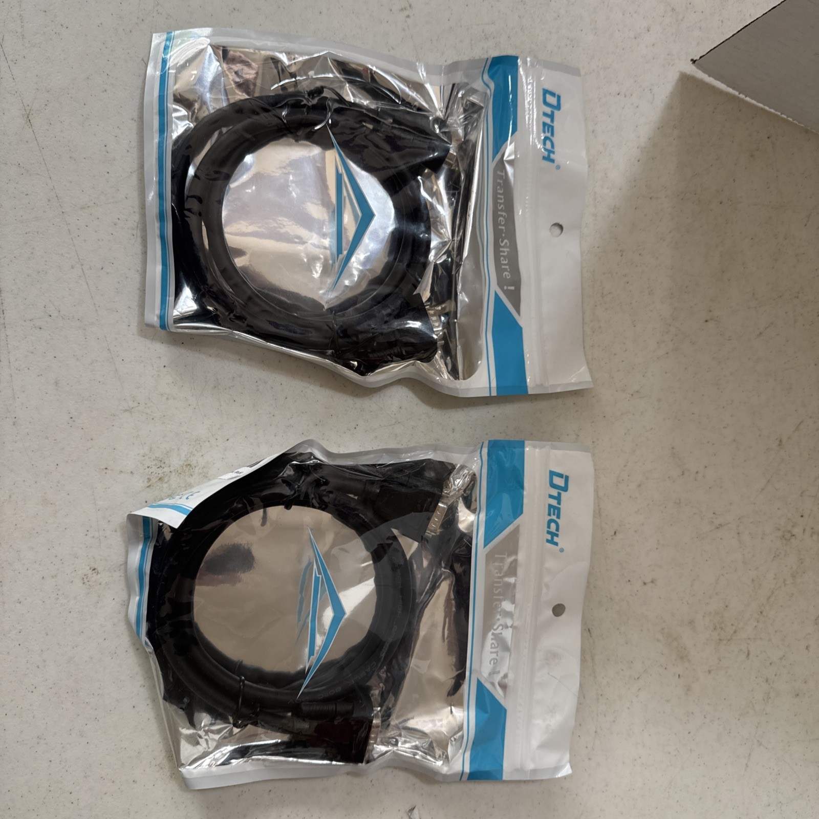 2-Dtech DT-9005A RS232 Serial COM DB9 Straight Through Cable Male-to-Male 3ft