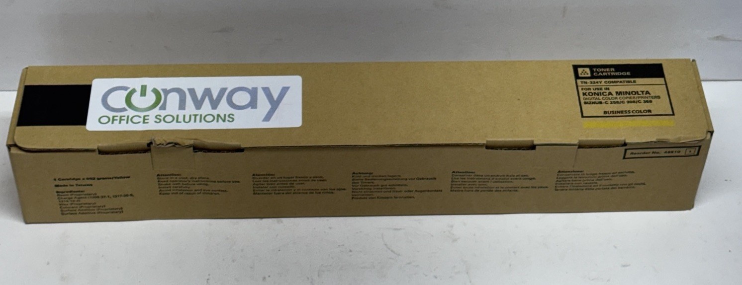 Konica-Minolta Yellow Toner Cartridge TN324Y A8DA230 for Bizhub C258 C308 C368