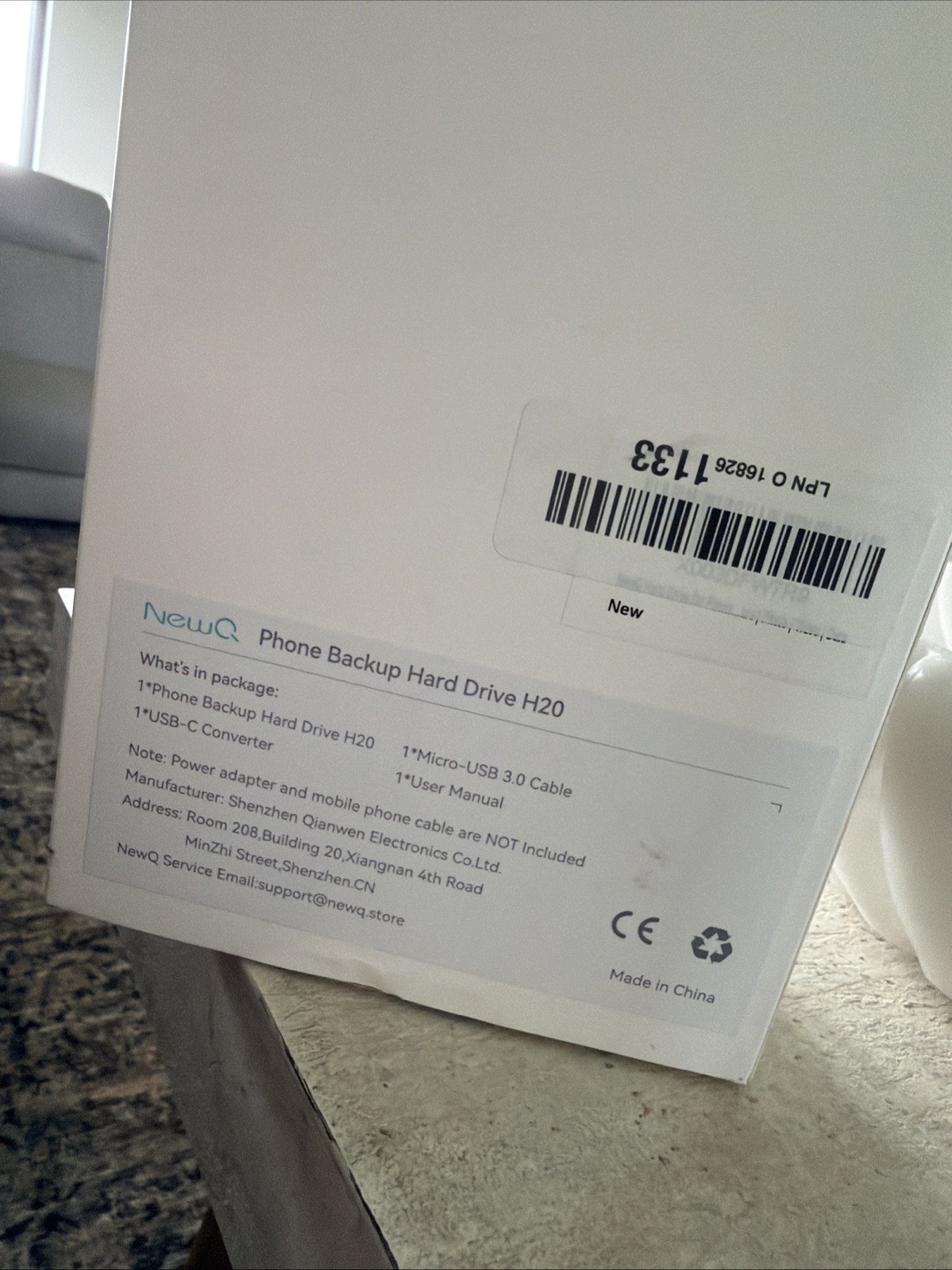 NEWQ Phone 2TB Backup Hard Drive H20