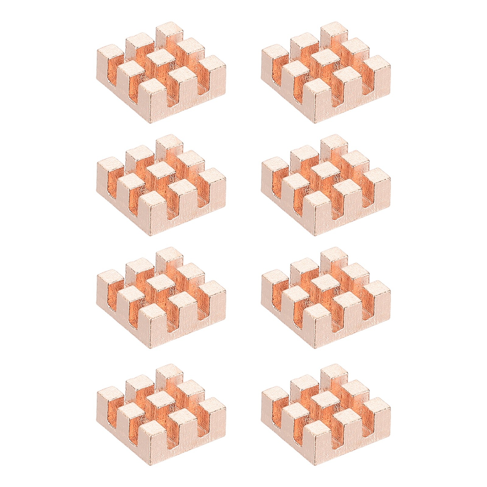 8 Pcs Copper Heatsink 10x10x4mm, Heat Sink Cooler Radiator for Raspberry Pi