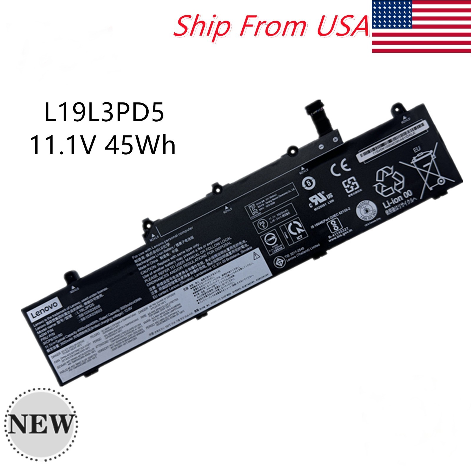 OEM L19L3PD5 L19M3PD5 Battery For Lenovo ThinkPad E14 E15 2nd/3rd Gen 5B10X02606