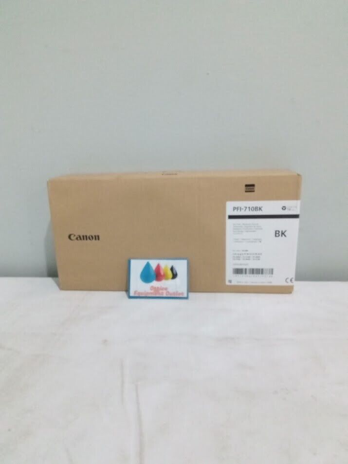 Canon PFI-710BK Black Standard Yield Ink Cartridge  Exp 08/2023