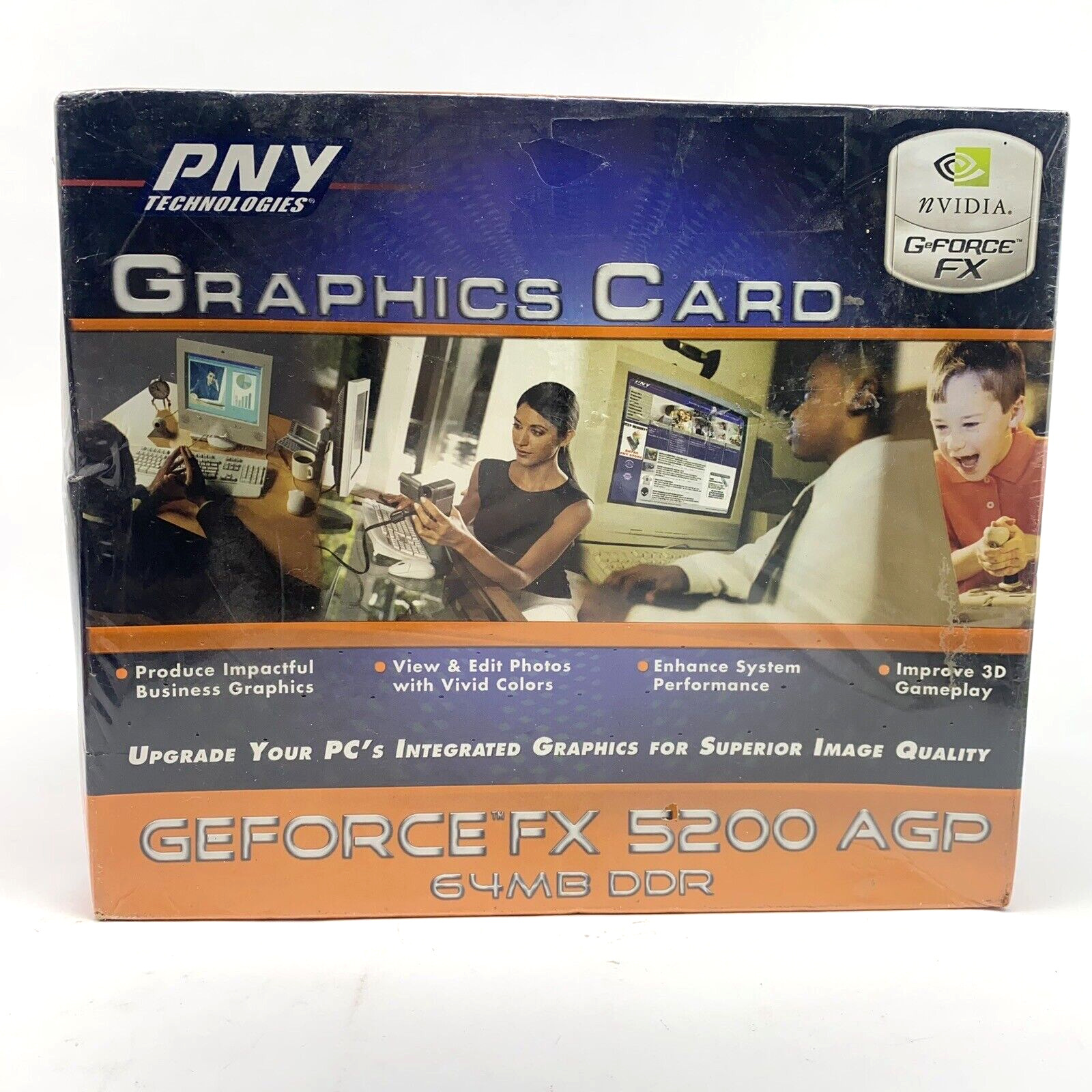 PNY Technologies Graphics Card GEFORCE FX 5200 AGP 64MB DDR NVIDA Old Stock NIP