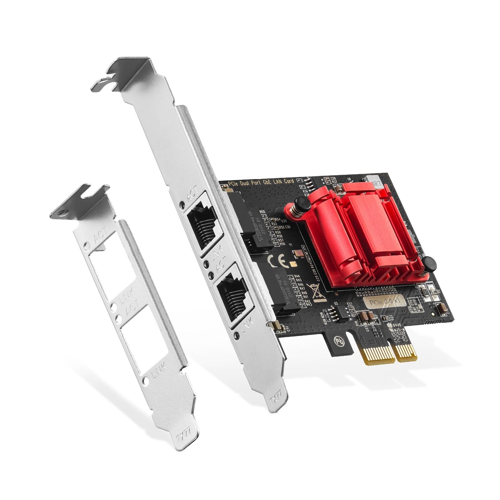 2 Port Gigabit Pcie Network Adapter Intel 82575/82576 Controller 1000/100mbps Et