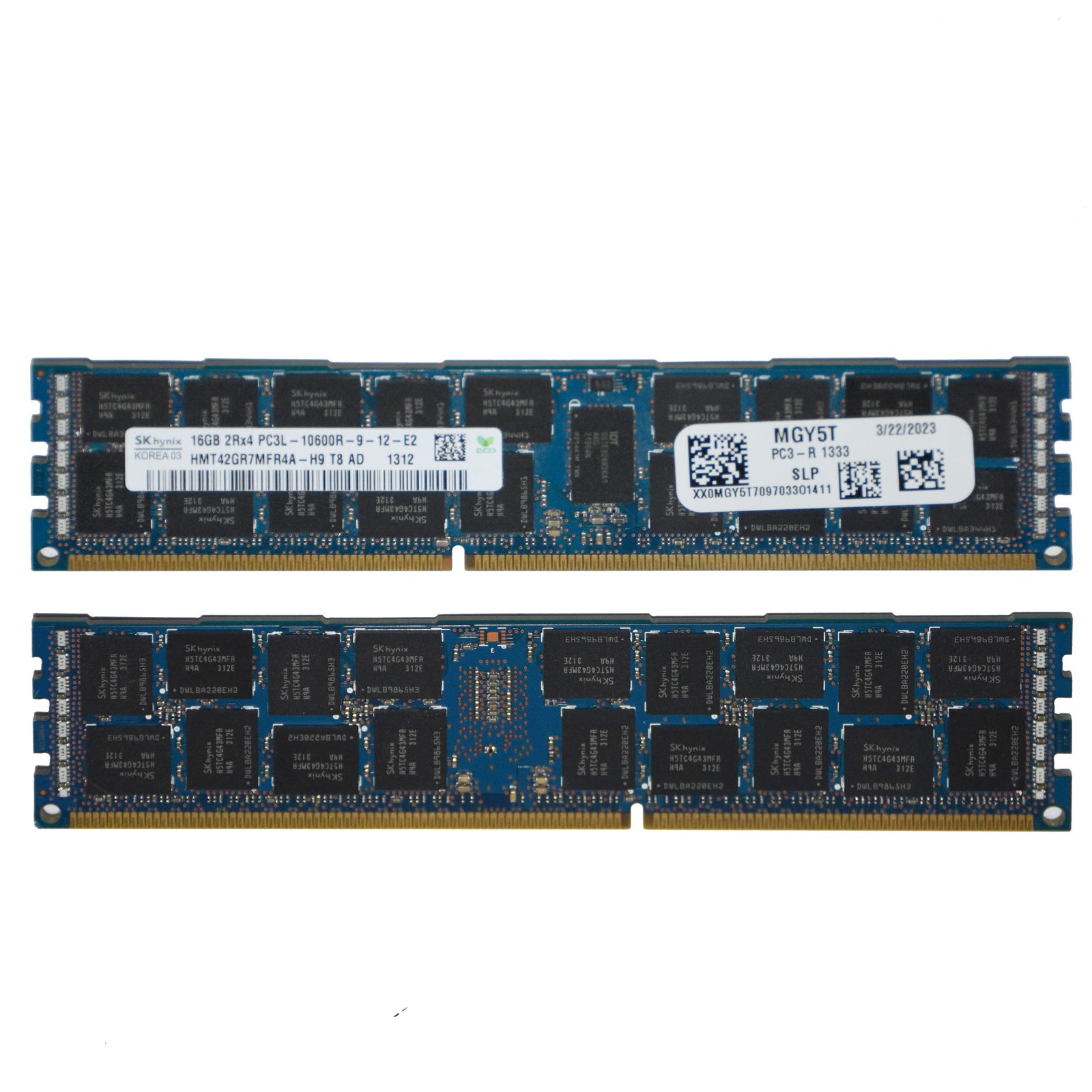 SK Hynix HMT42GR7MFR4A-H9 16GB 8x16GB DDR3L 1333MHz PC3L-10600R ECC Memory MGY5T