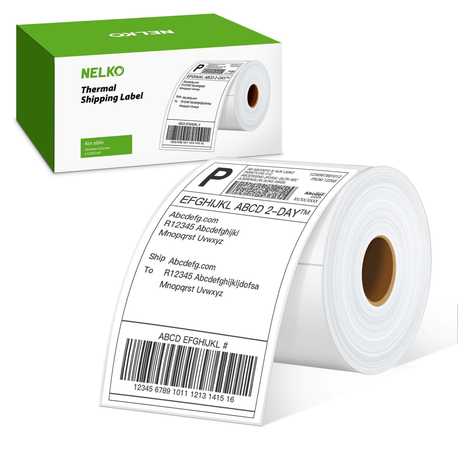 Nelko 4x6 Thermal Shipping Labels Compatible with PL70E Ultra Strong Adhesive