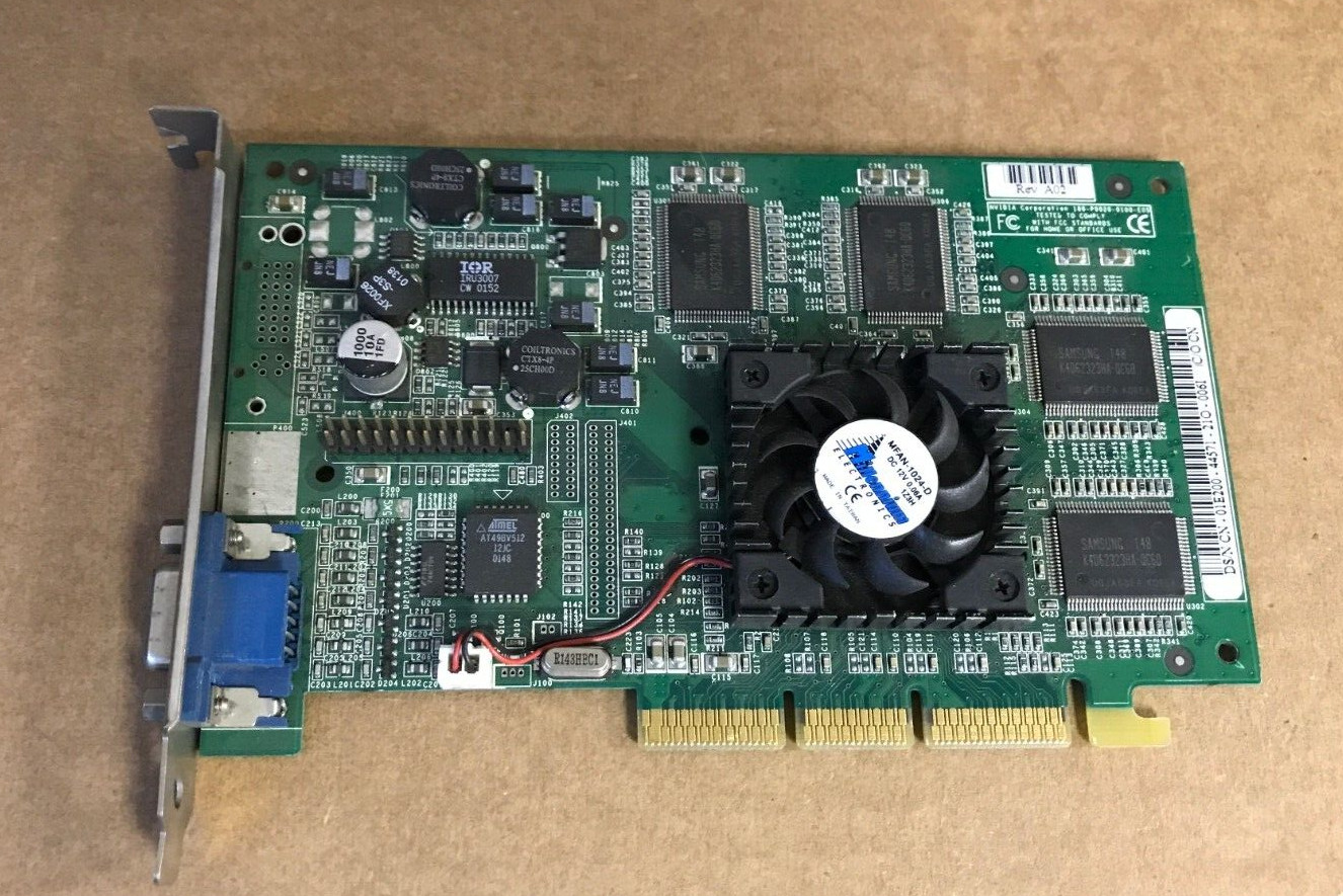 DELL NVIDIA GeForce 2 Video Card 1E200 32MB AGP VGA Video Card