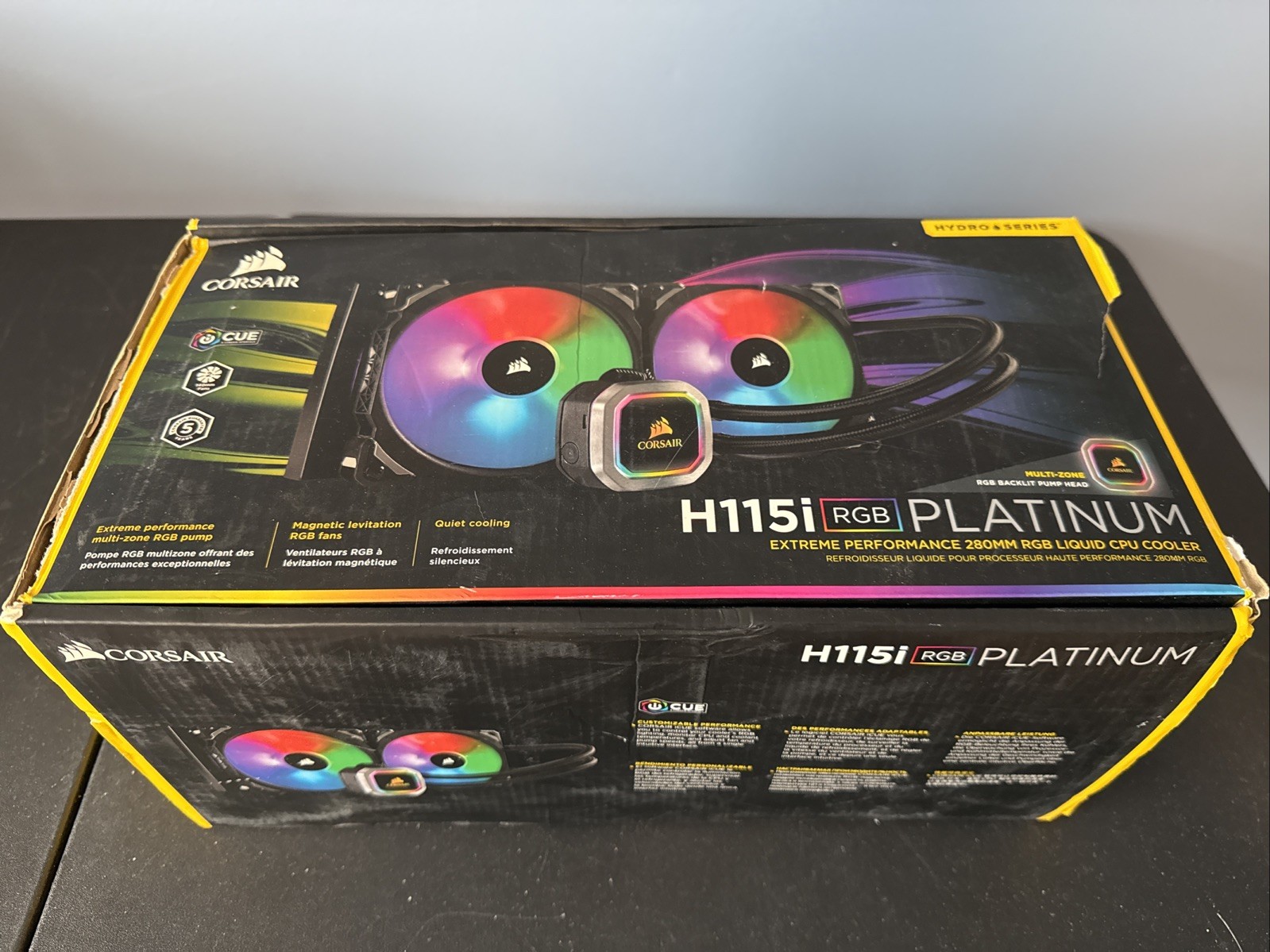 Corsair H115i RGB Platinum AIO Liquid CPU Cooler,280mm,Dual ML140 PRO RGB PWM