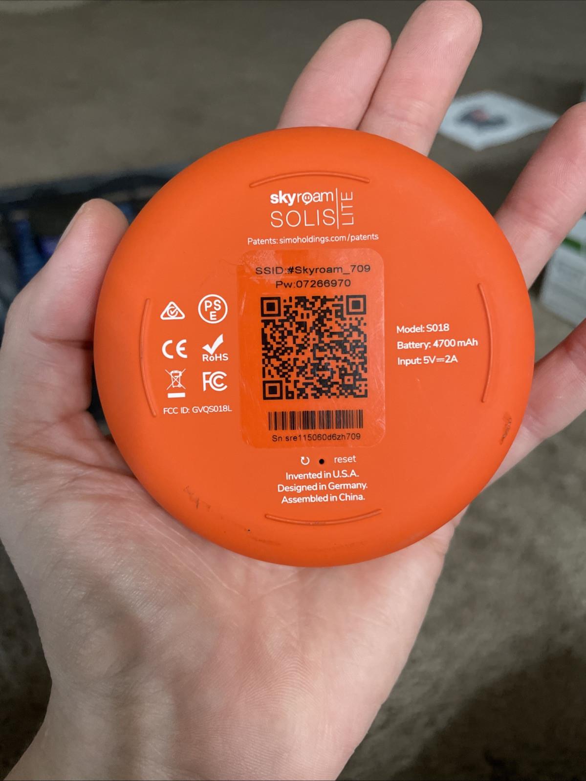 Skyroam Solis Lite Model: S018