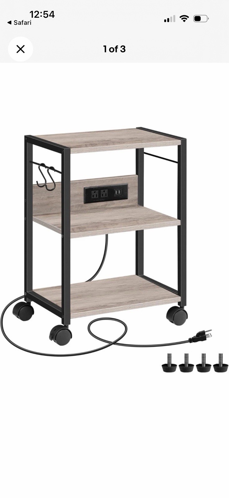 Mahancris Printer Stand PTHG40E01 3 - Tier Brand New