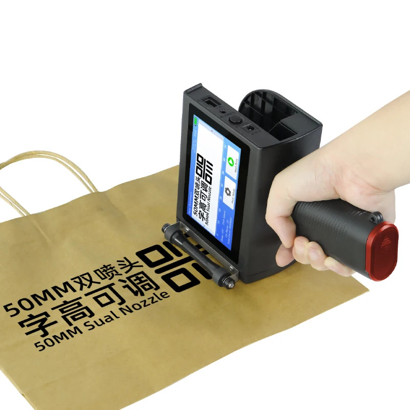 5cm Portable Hand Jet Printer Time Date Handheld Batch Code Printer Inkjet