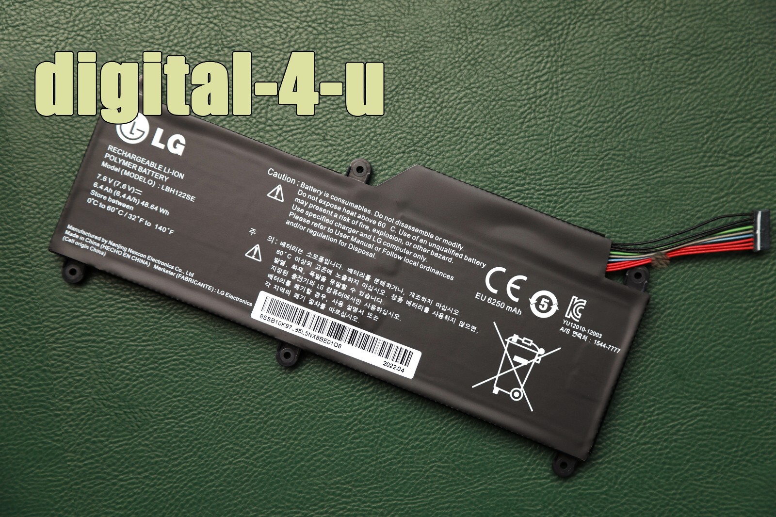 LBH122SE New Genuine Battery for LG U460 U460-K.AH50K U460-G U460-M Ultrabook