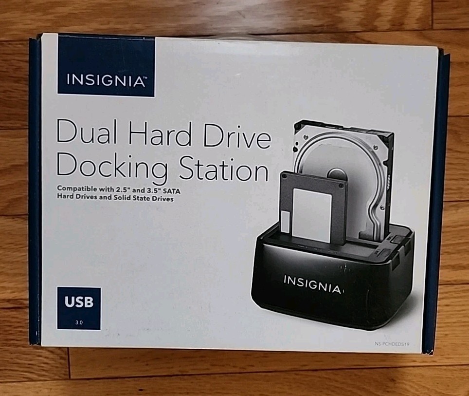 NEW INSIGNIA USB 3.0 Dual Hard Drive Dock Docking Station NS-PCHDEDS19