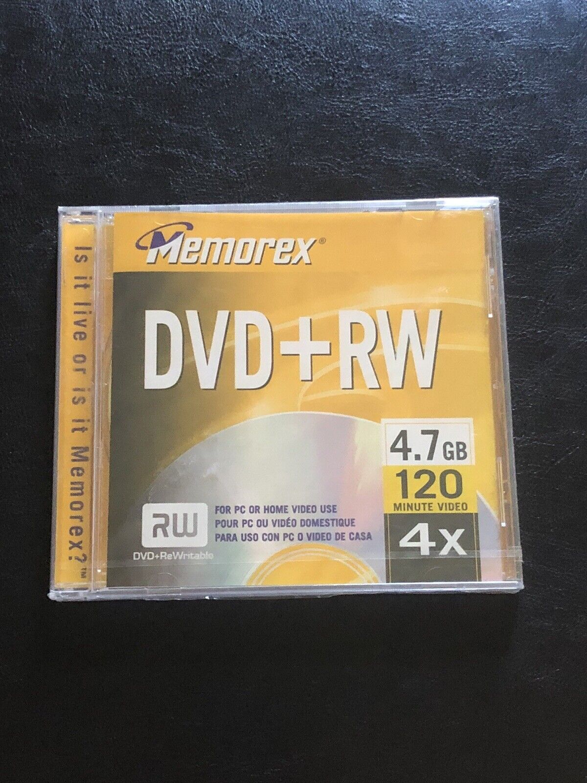 1x MEMOREX 4.7 GB - DVD+RW Blank Media Disc 120 Minutes - New & Factory Sealed