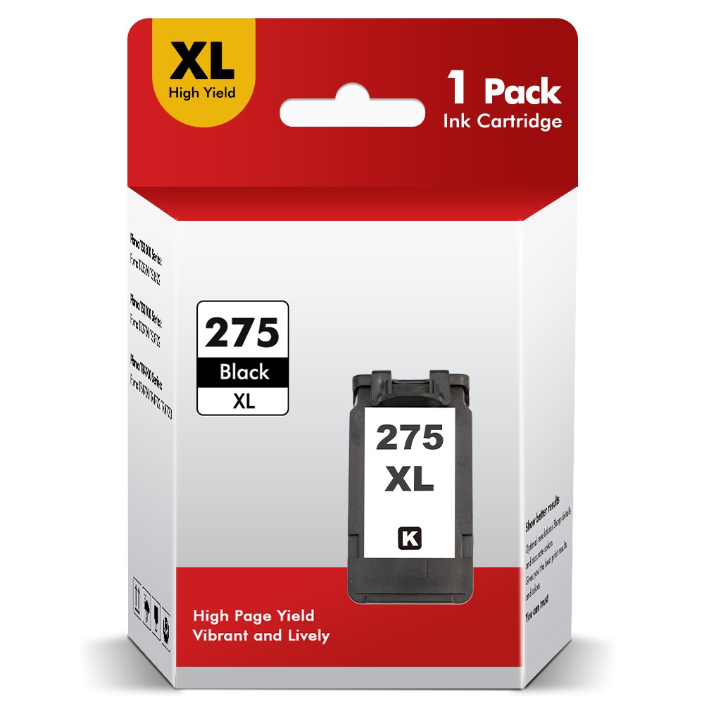 1 Pack PG-275XL Black Ink Cartridge compatible For Canon Pixma TS3700 TR4722 ink