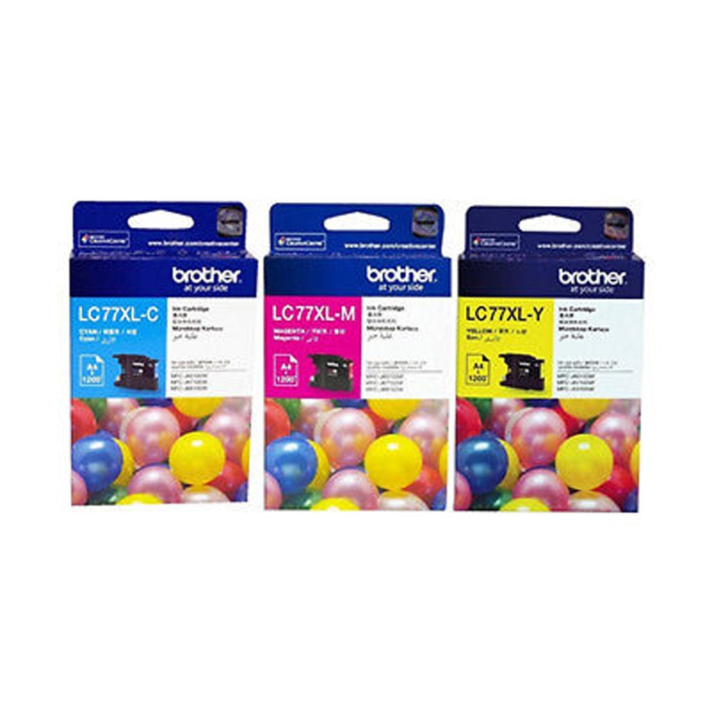 AU GENUINE Original Brother LC77XL 3 Colours Value Pack Ink Cartridge Toner