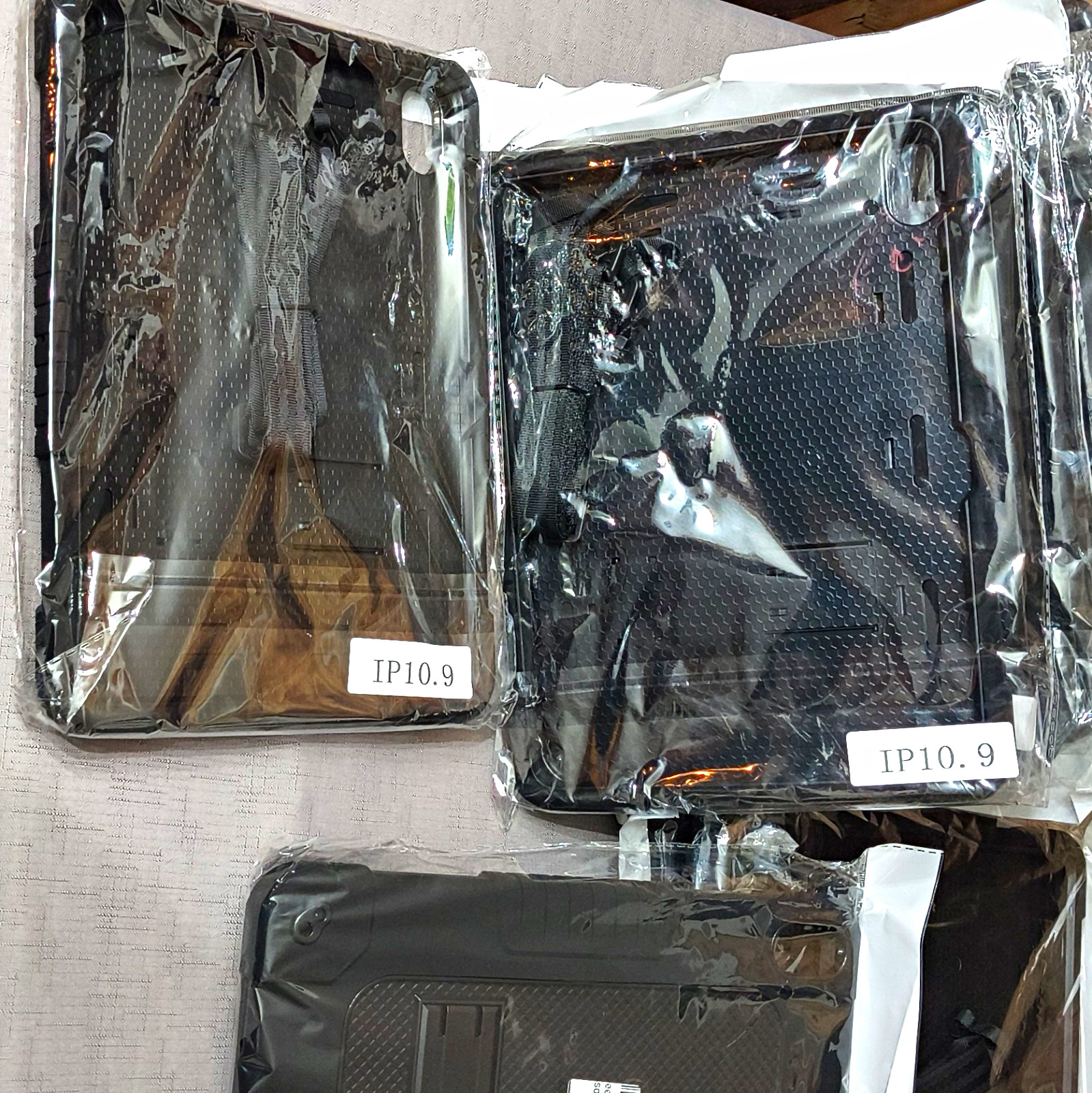 Black Rigid Plastic Stand Case w/ Integrated Stand for Apple iPad 10.9 10.9in