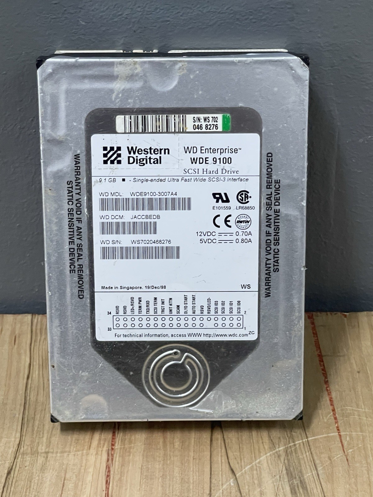 WD Enterprise WDE 9100 SCSI-3  9.1Gb HDD