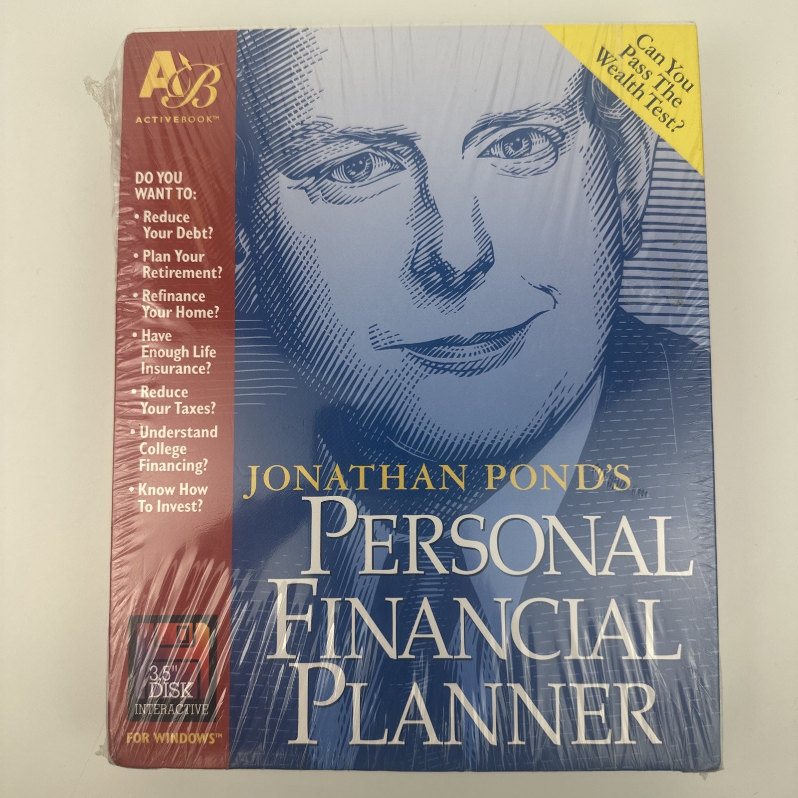 Sealed Jonathan Pond's Personal Financial Planner for Windows 3.5" Disk 1994 VTG