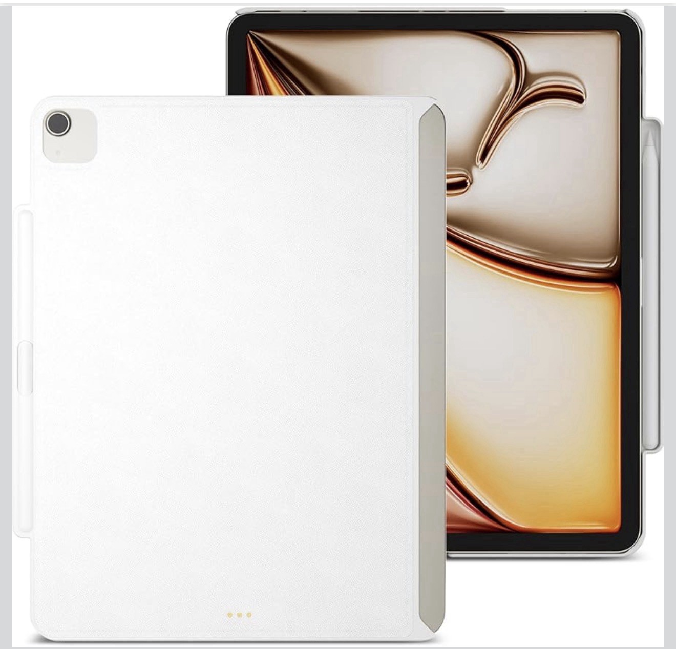 MAGEASY CoverBuddy Case for iPad Air 13” M4/M3/M2, Magic Keyboard, White