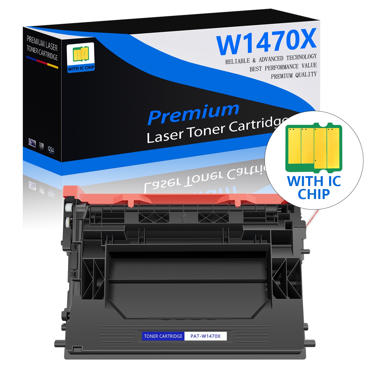 1PK W1470X 147X Toner Compatible With HP LaserJet M610n M611x M612dn WITH CHIP