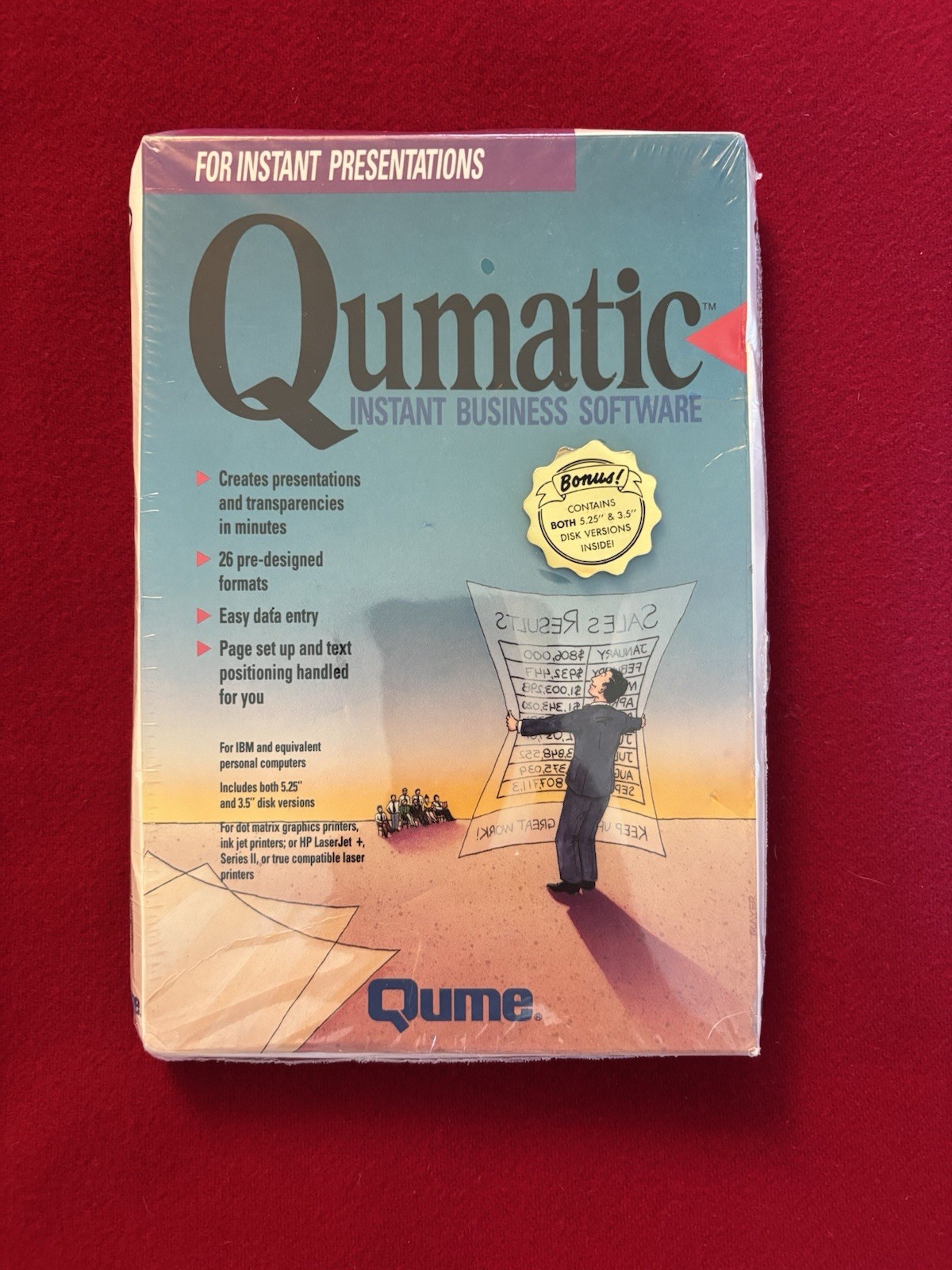 Qumatic Instant Presentations Software Qume Sealed DOS IBM PC Vintage 1980s