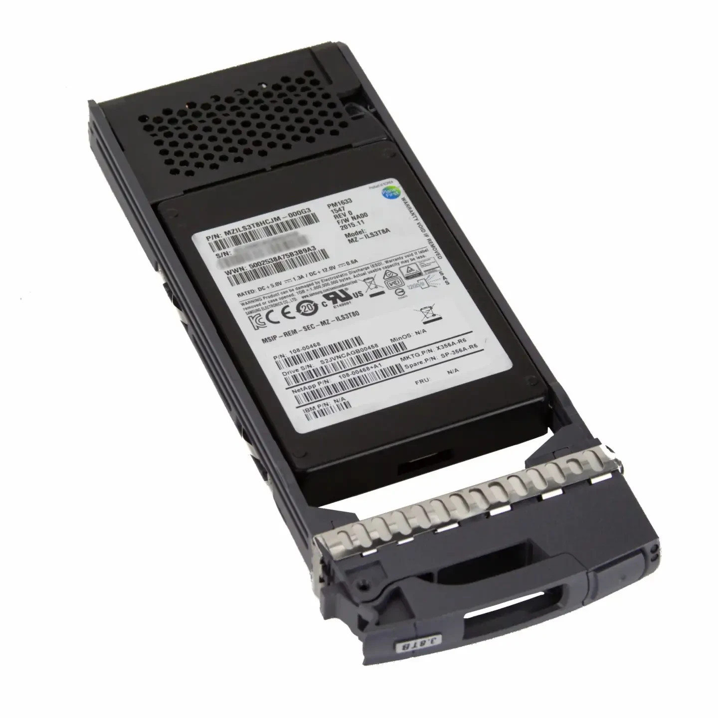 NetApp X356A-R6 3.8TB SSD Drive IN STOCK 5 Year Warranty, Authorized Reseller
