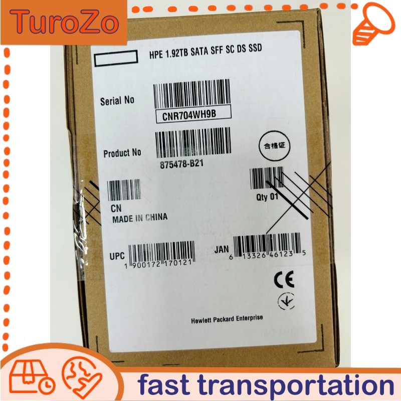 New875478-B21 875867-001 HPE 1.92TB SATA 6Gbps 2.5" SFF MU SC G9 Gen10 Server