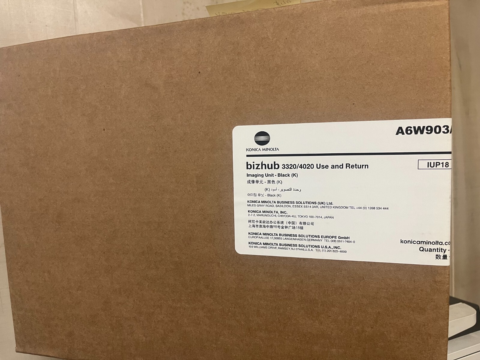 GENUINE Konica Minolta Bizhub 3320 4020 Black Imaging Unit  IUP-18 IUP18 A6W903A
