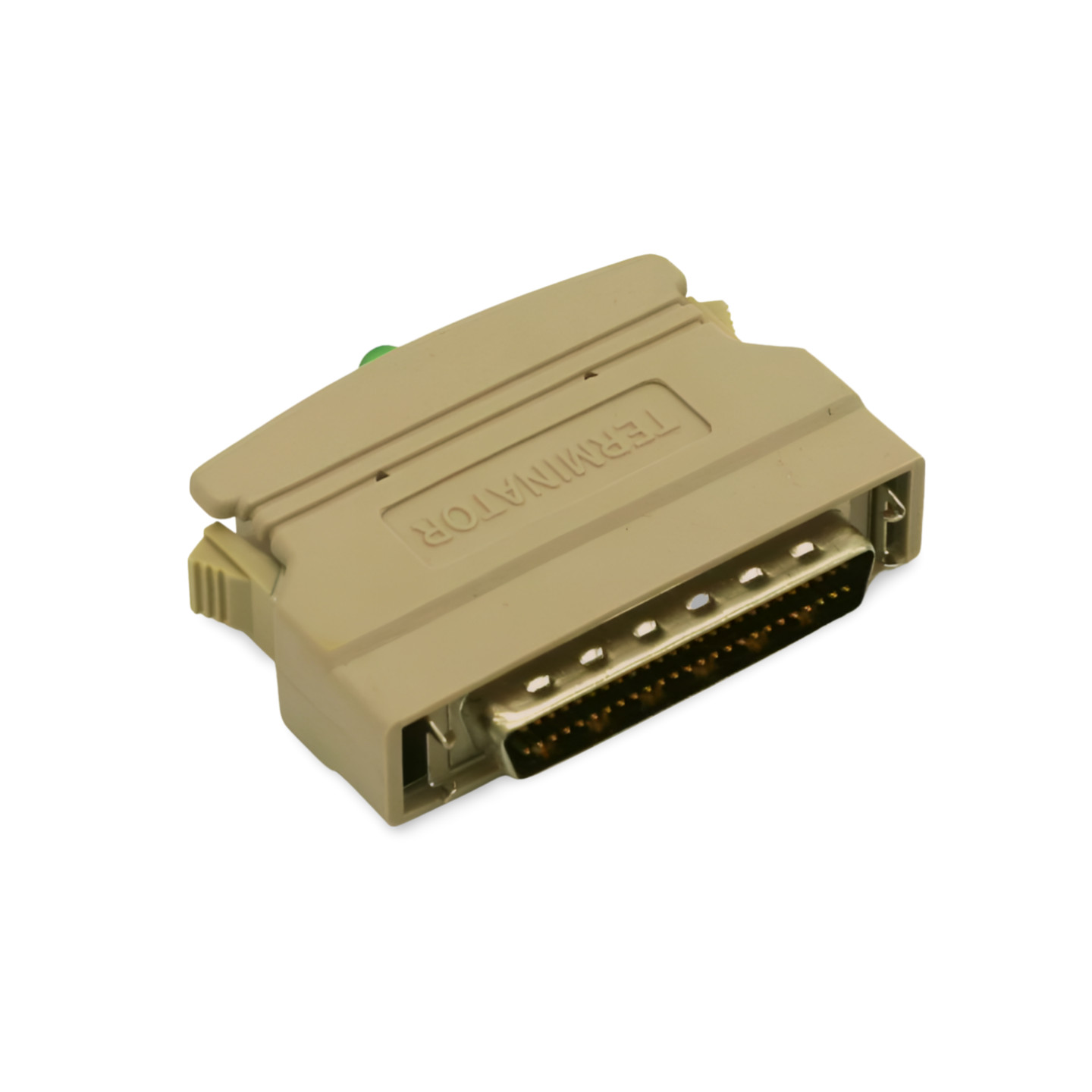SCSI-II Terminator External HPDB50 Male Active SCSI-2 HD50 50 Pin - Beige