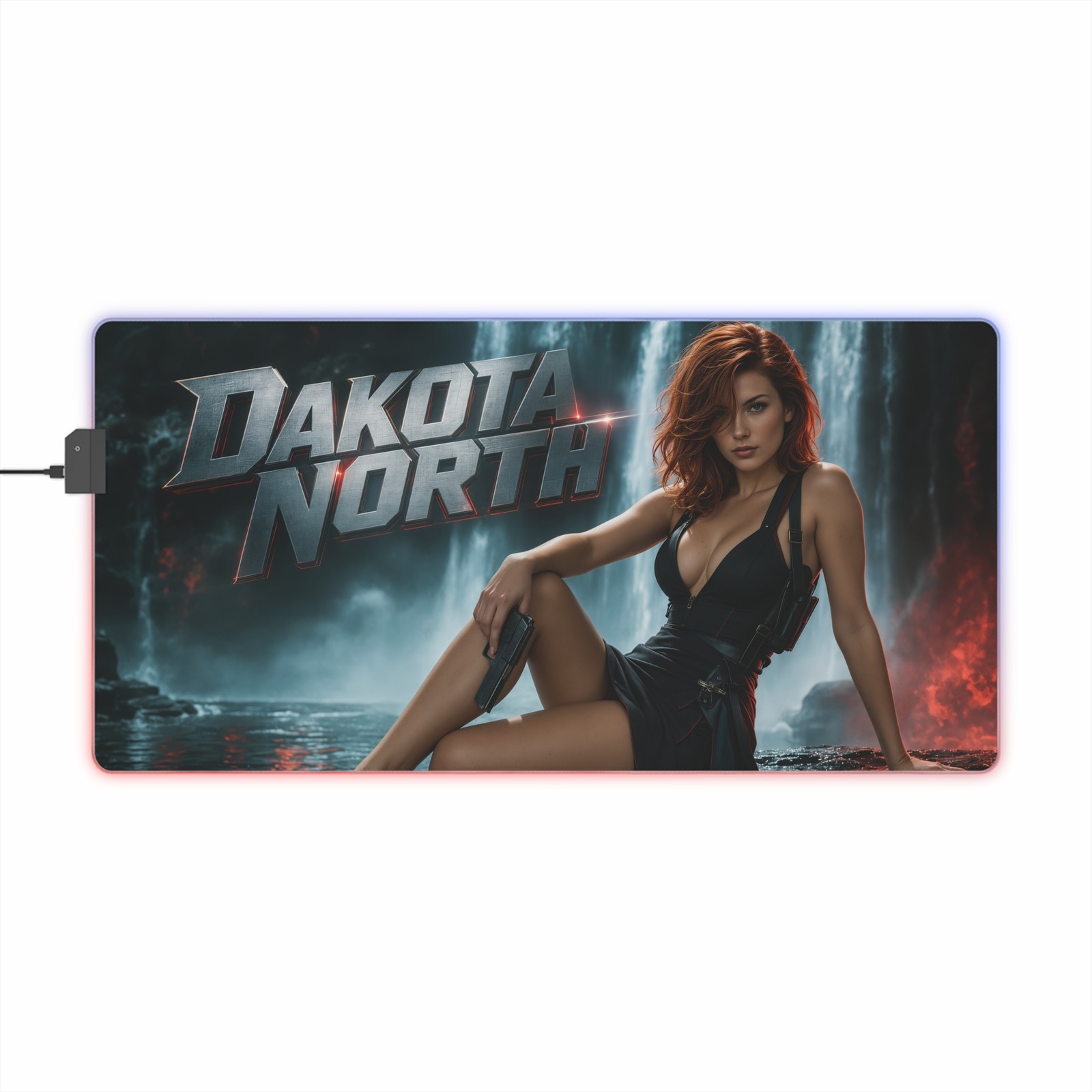 Dakota North Gaming Mouse Pad RGB LED Desk Mat PC Keyboard Gamer Accessories