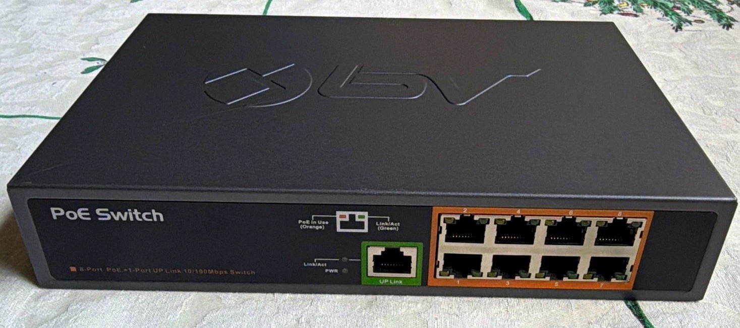 BV-Tech POE-SW801 9-Port 8-Port PoE Unmanaged 150W - great for VOIP