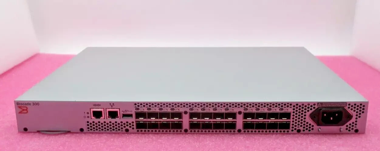 Brocade 300 SM-310-0000 310 24-Port 8Gb FC SAN Switch 16-Ports Active + Licenses