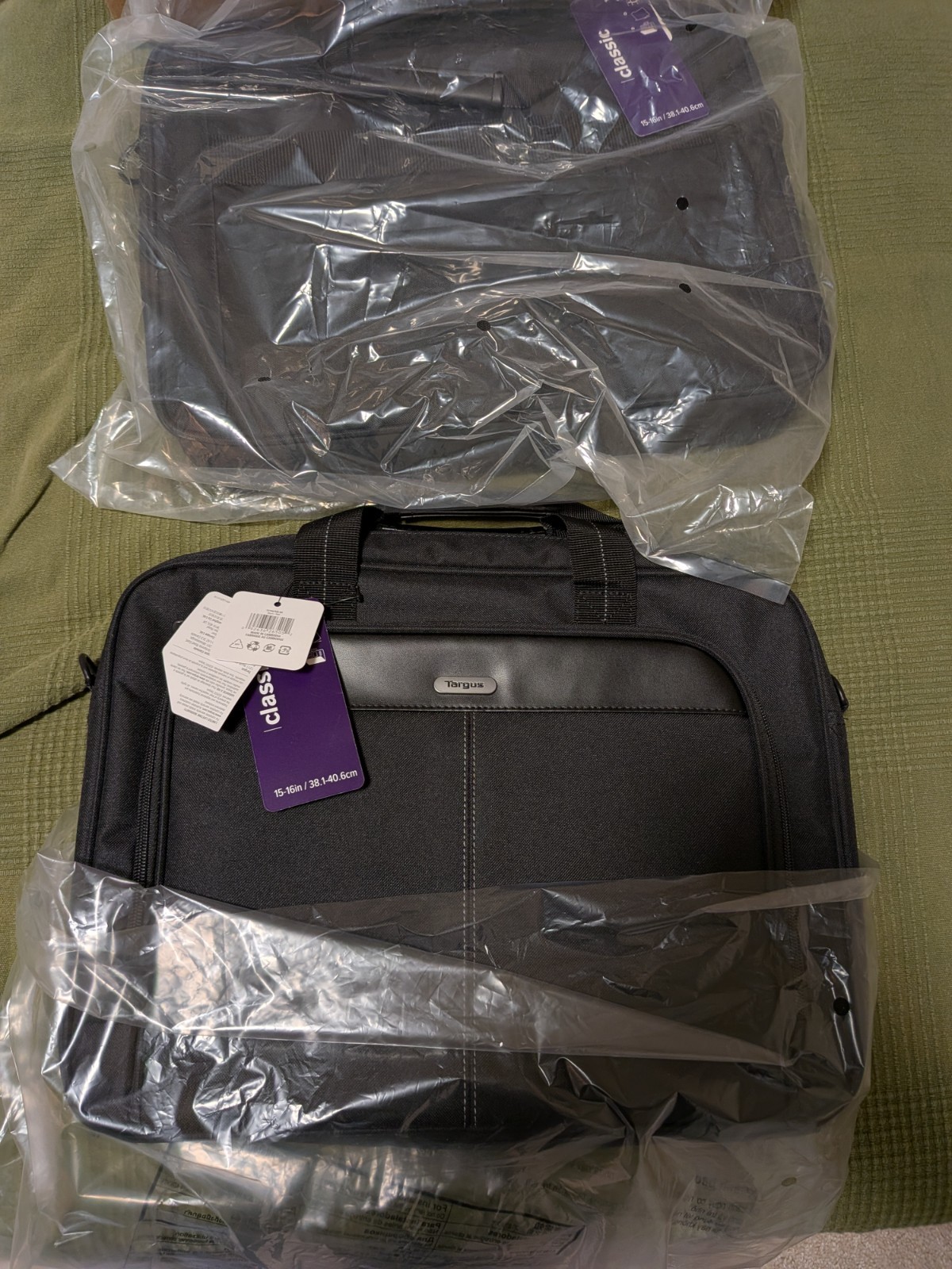 Targus 15.6" Classic Slim Briefcase #TCT027US Black Topload NEW TAGGED 2PACK