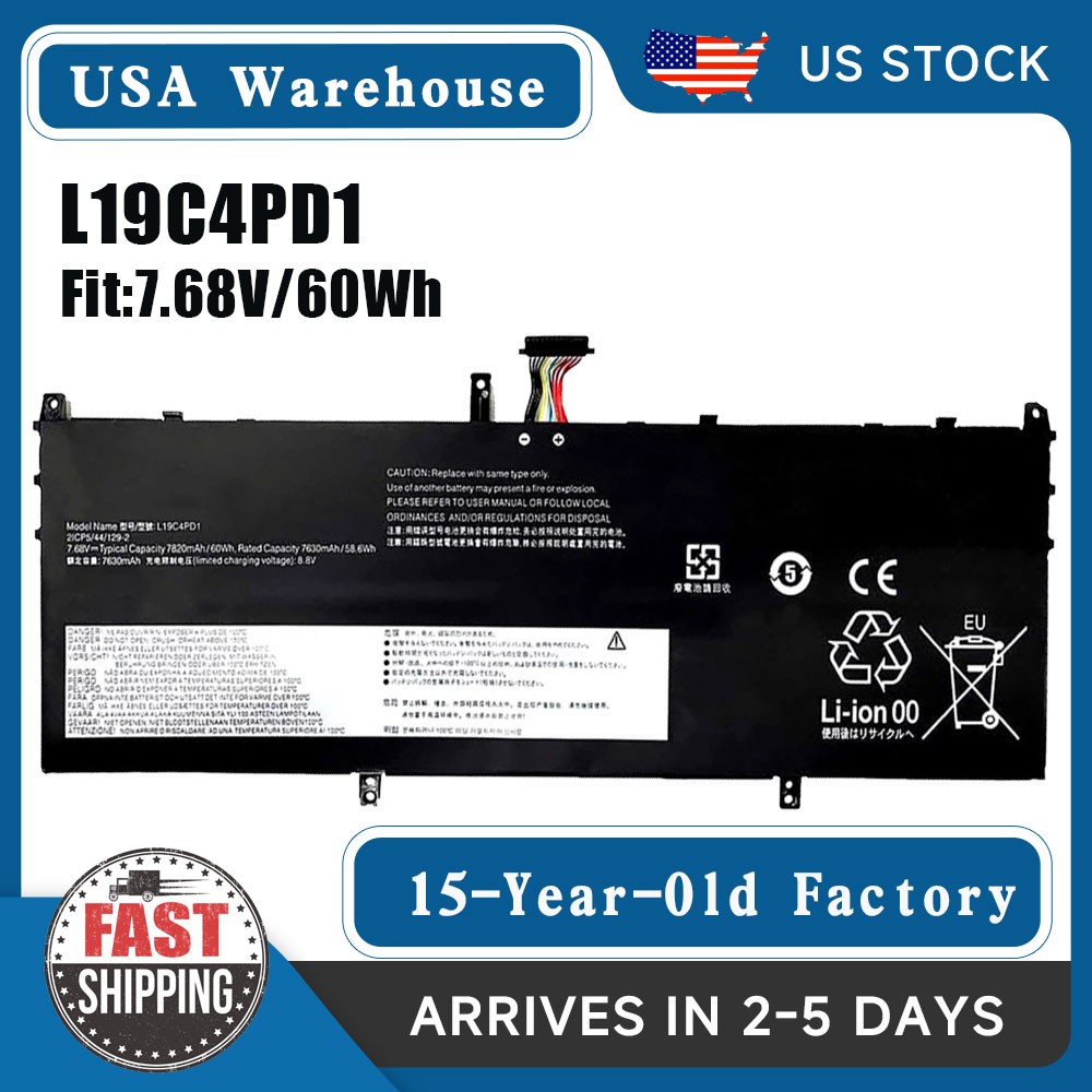 L19C4PD1 L19D4PD1 L19M4PD1 Battery For Lenovo Yoga C640-13IML 6-13ARE05 6-13ALC6