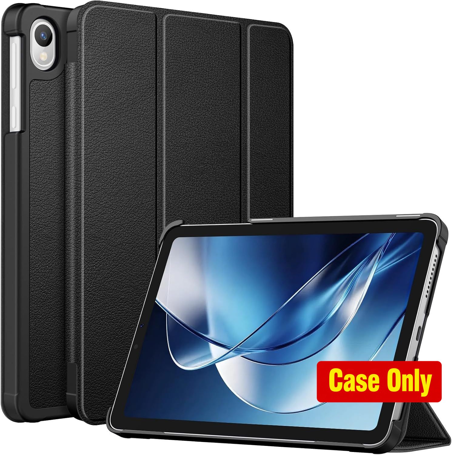 Slim Case for Onn 8.1" Core Tablet 2026, Black, Lightweight, Shockproof