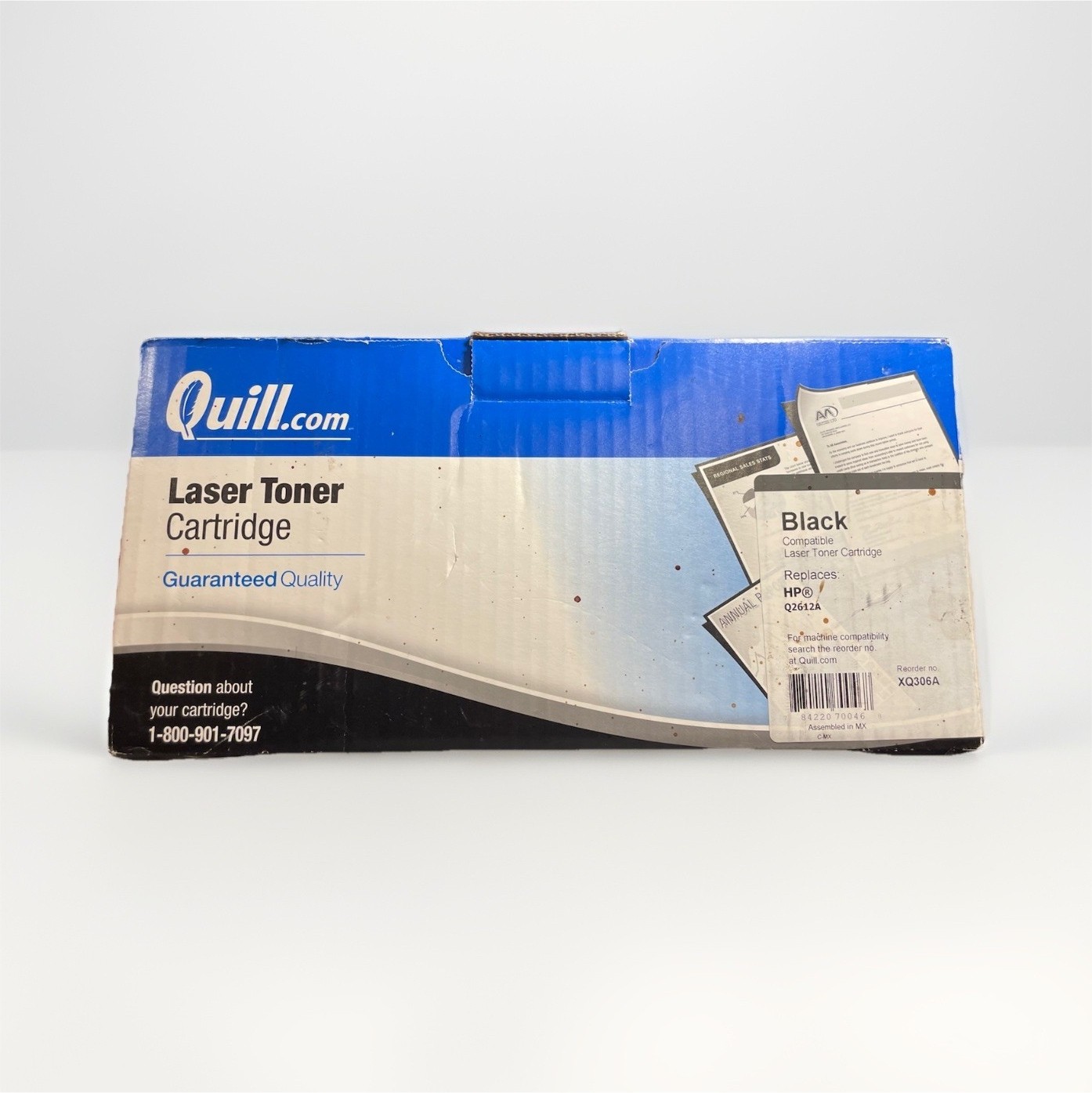 Quill Black Laser Toner Cartridge Compatible with HP Q2612A XQ3066A
