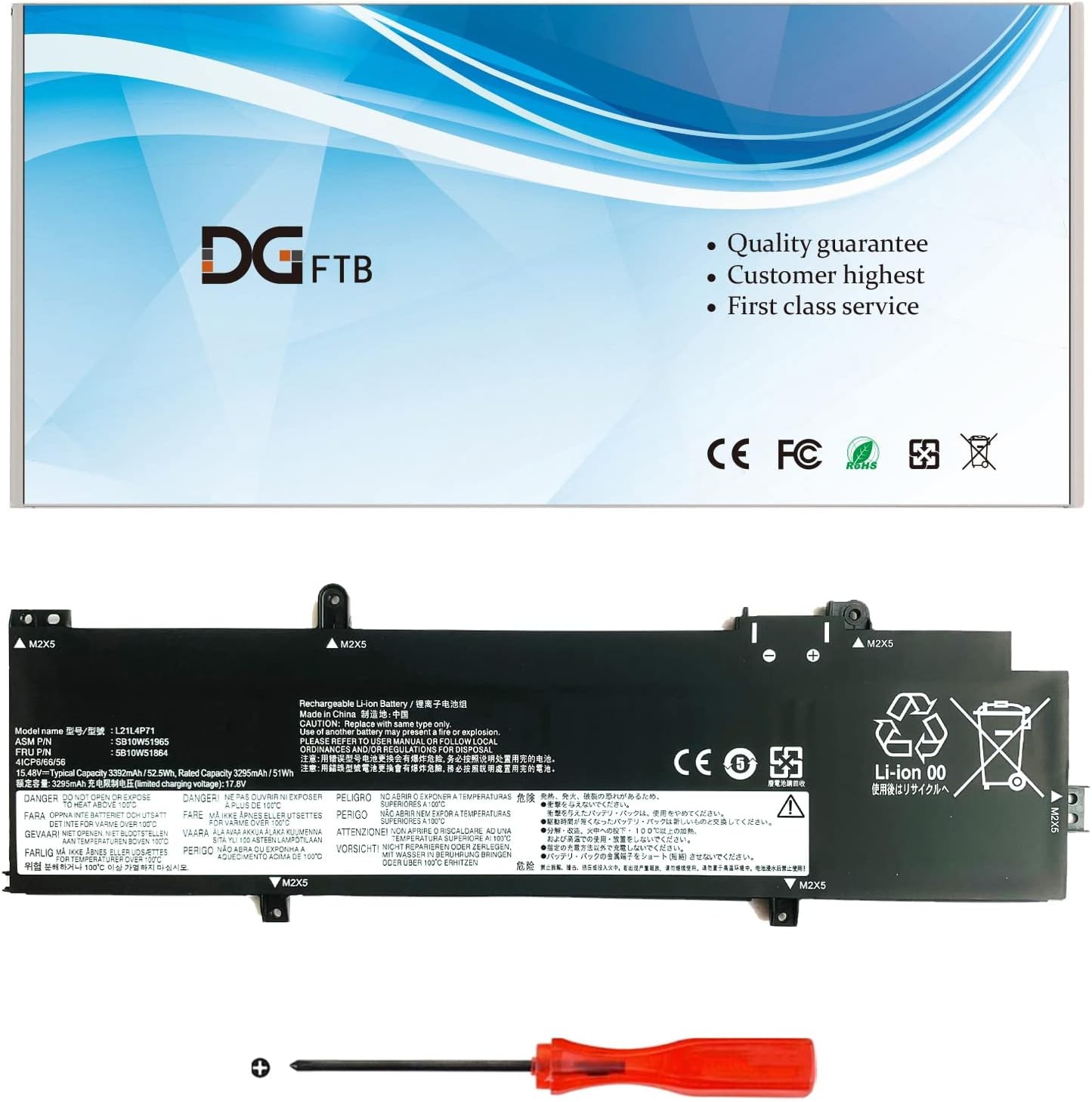 L21C4P71 L21L4P71 Laptop Battery for Lenovo ThinkPad T14 Gen 3 P14s Gen 3