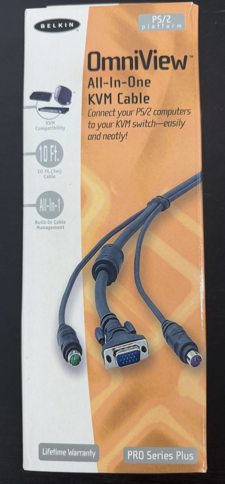 Belkin OmniView KVM Cables for SOHO Series with Audio 10ft