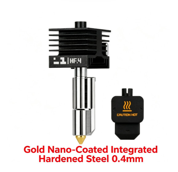 HUASU Gold Nano‑Coated Hardened Steel HF Hotend For Bambu Lab H2D Upgrade