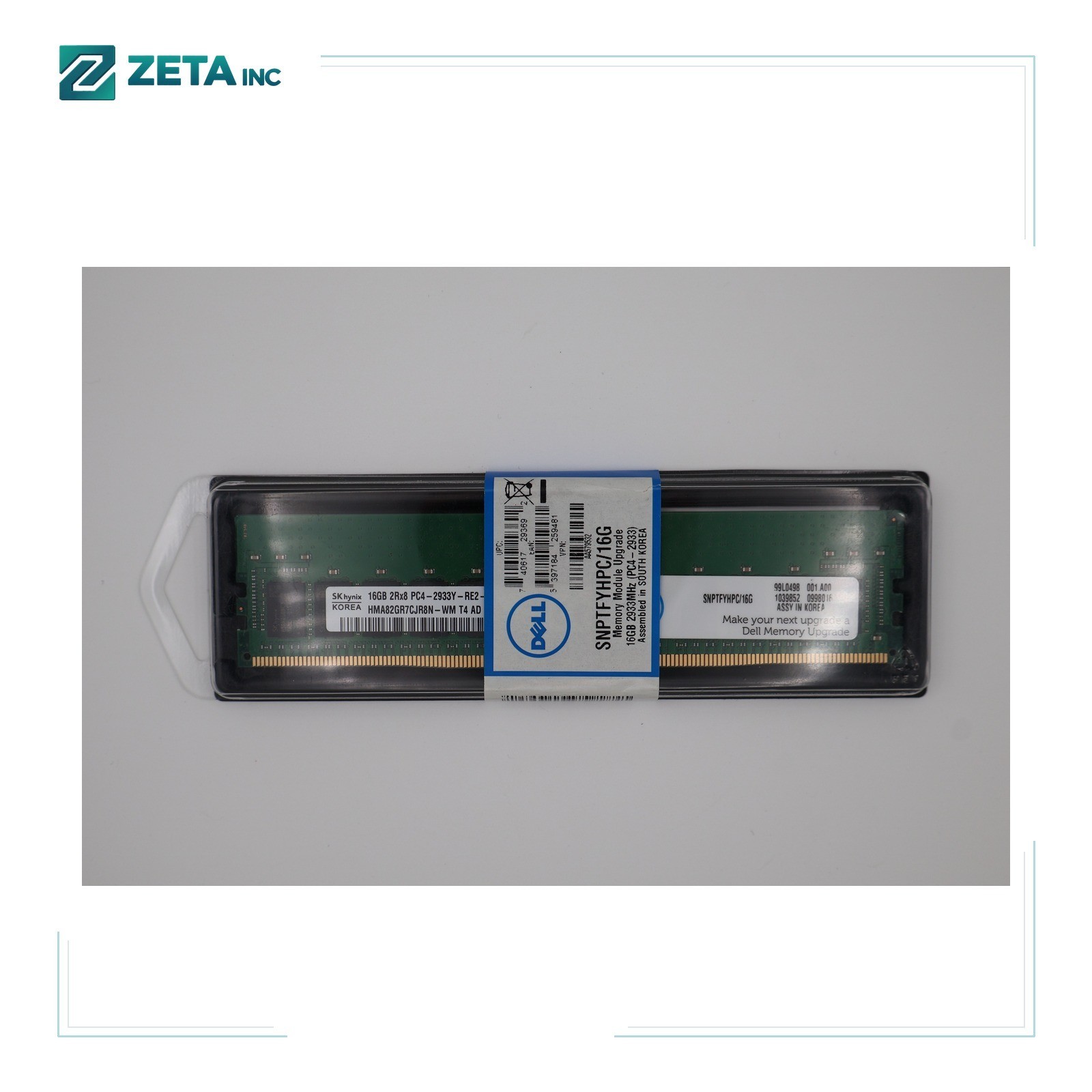 DELL HYNIX 16GB (1X16GB) 2RX8 PC4-2933Y MEMORY HMA82GR7CJR8N-WM