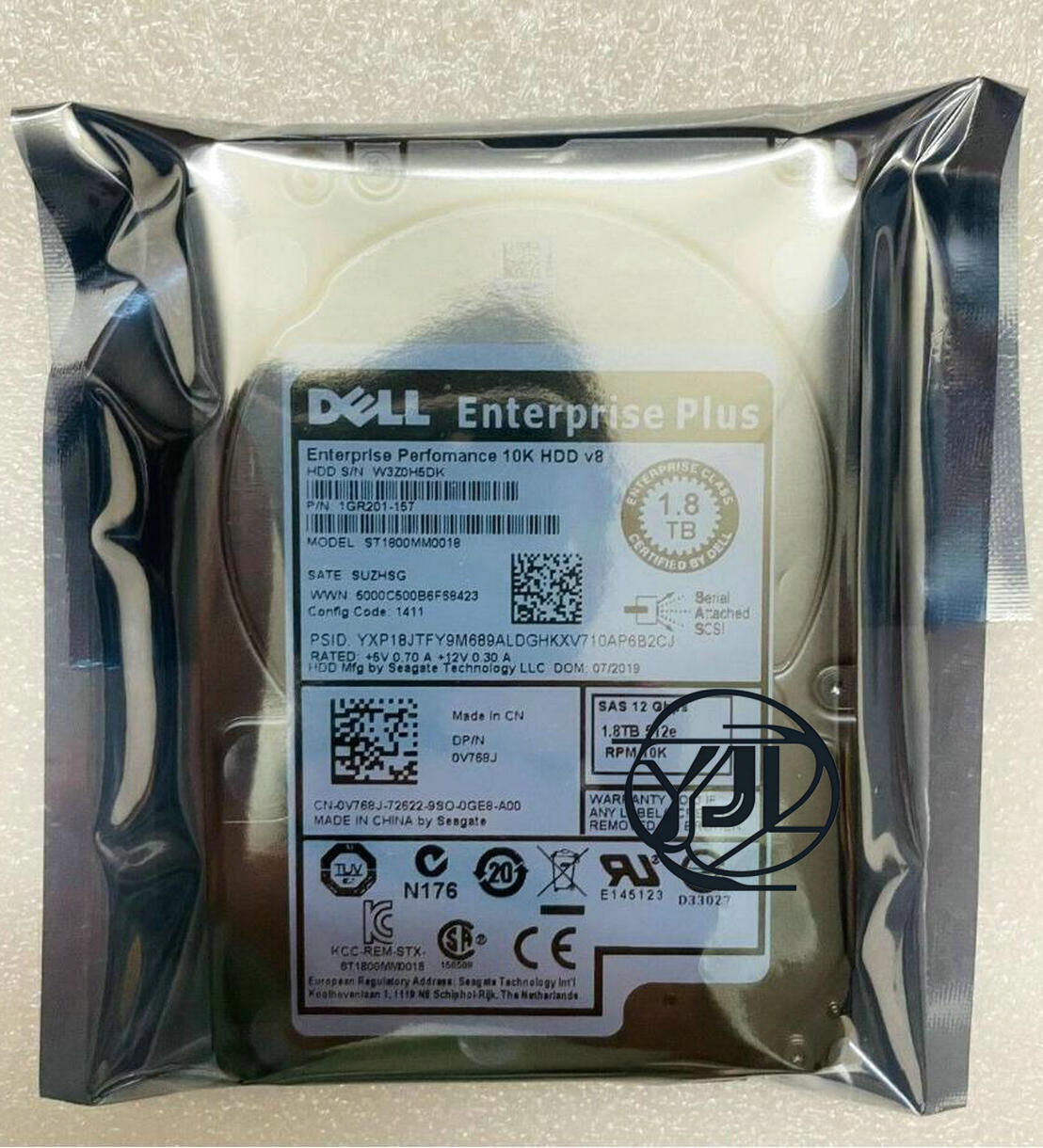 Dell 0v768j ST1800MM0018 1.8TB V768J 10K 12G SFF 2.5" SAS Hard Drive
