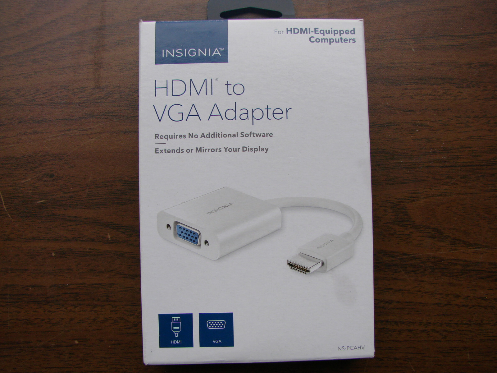 Insignia- HDMI to VGA Adapter - White , NS-PCAHV