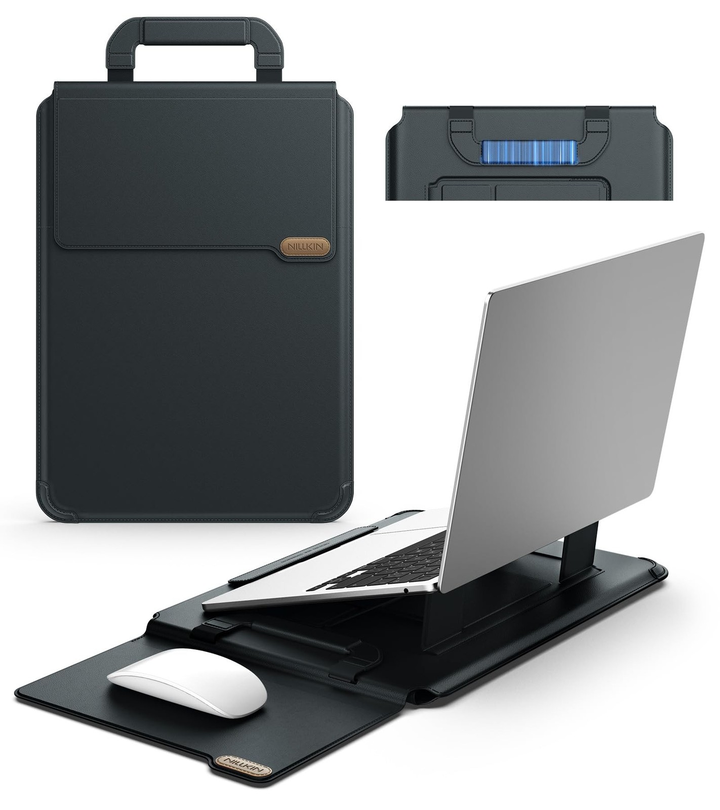 Nillkin 16 inch Laptop Sleeve with Handle (4-in-1), 2 Stand Modes, MacBook Sl...