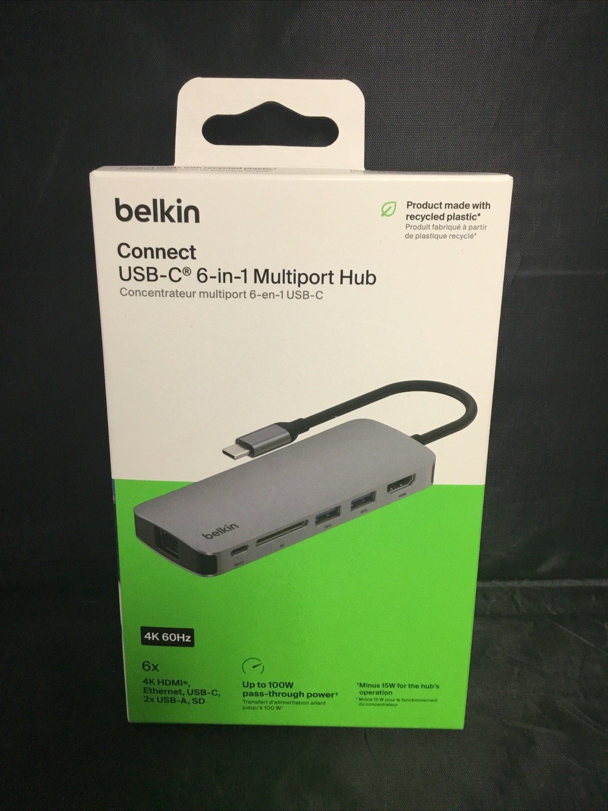 Genuine Belkin USB-C 6-in-1 Multiport Adapter (AVC008fqSGY) Brand New Sealed