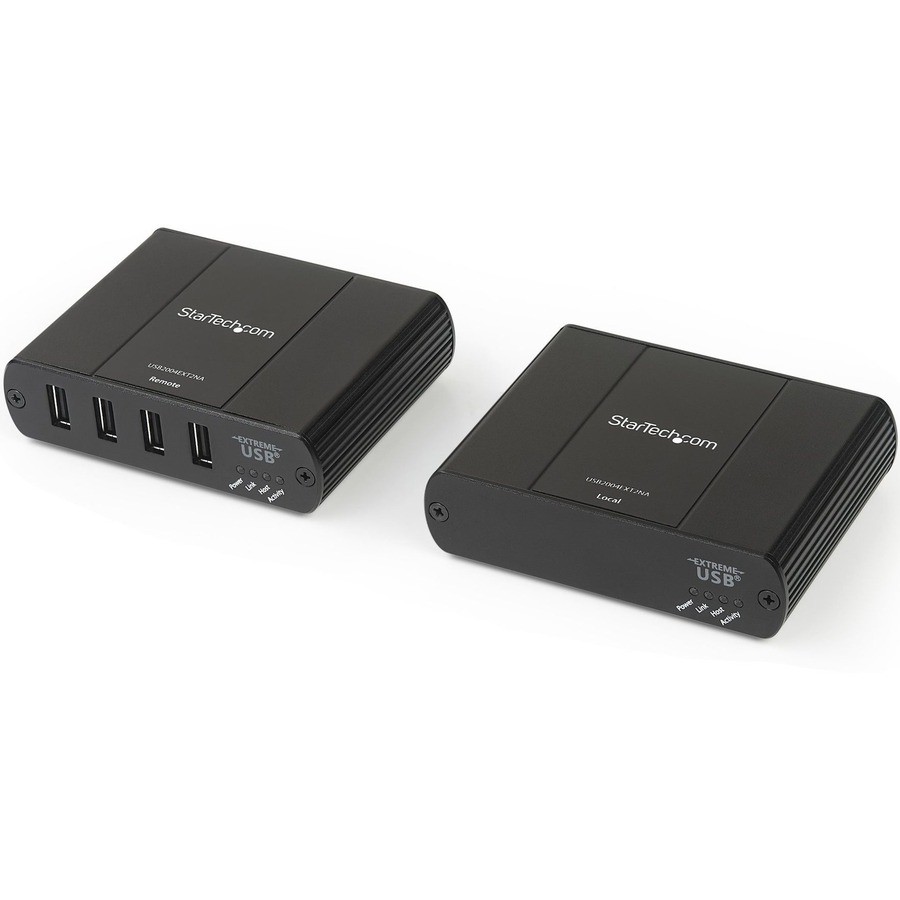 StarTech 4 Port USB 2.0 Extender Hub over Cat5e or Cat6 Ethernet Cable -