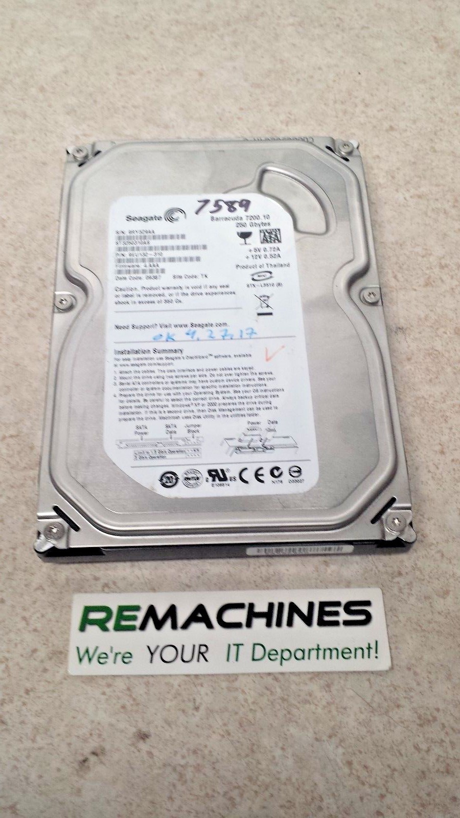 Seagate Barracuda ST3250310AS 250GB 3.5" SATA 7200 RPM TESTED 