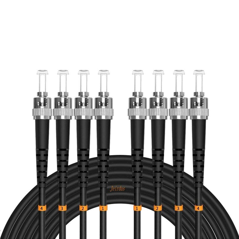 Jeirdus 40M/131ft ST/PC-ST/PC Fiber Optic Cable Jumper