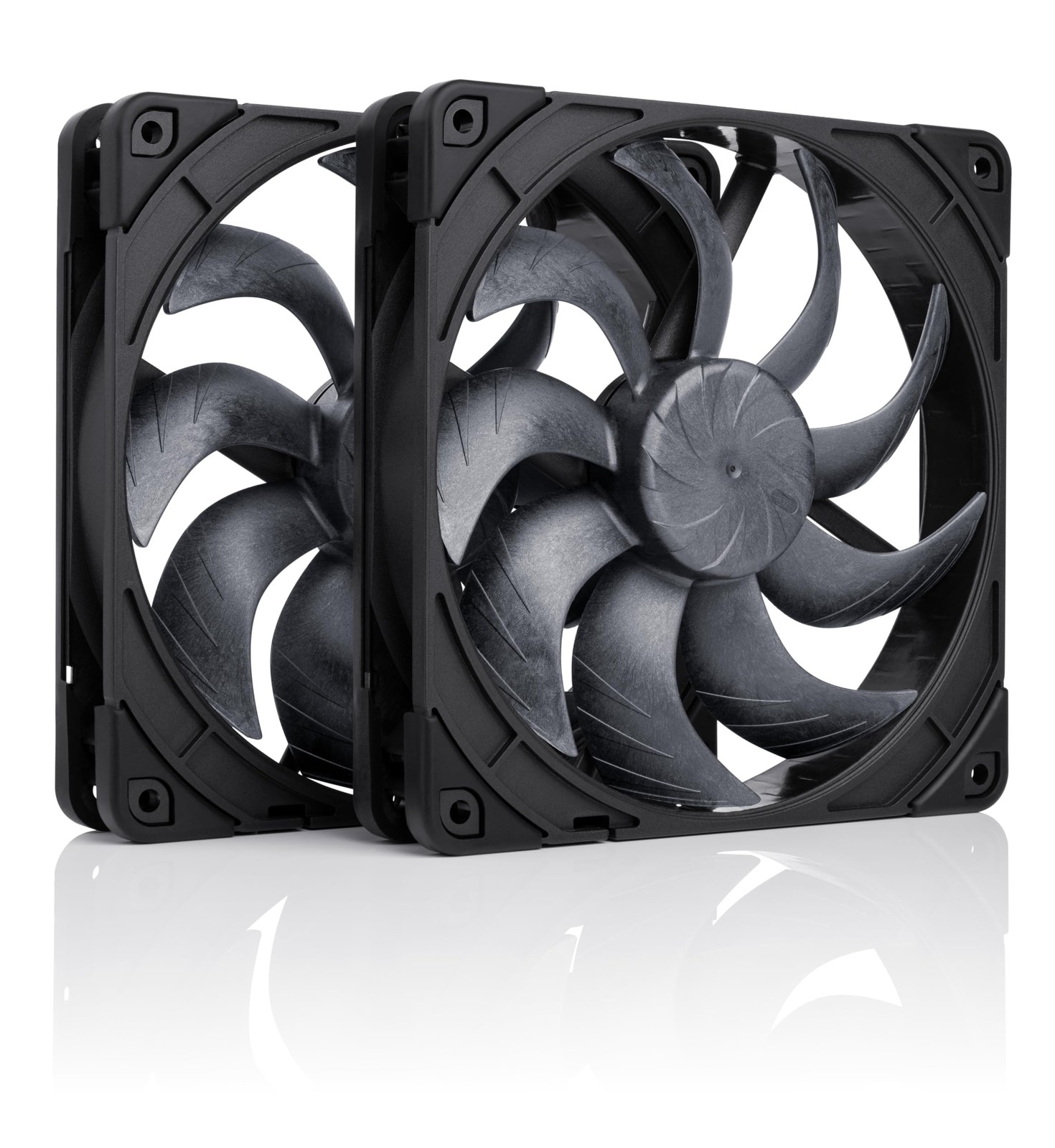 Noctua NF-A14x25 G2 PWM Sx2-PP chromax.Black, Dual Fan Set for Push-Pull and ...