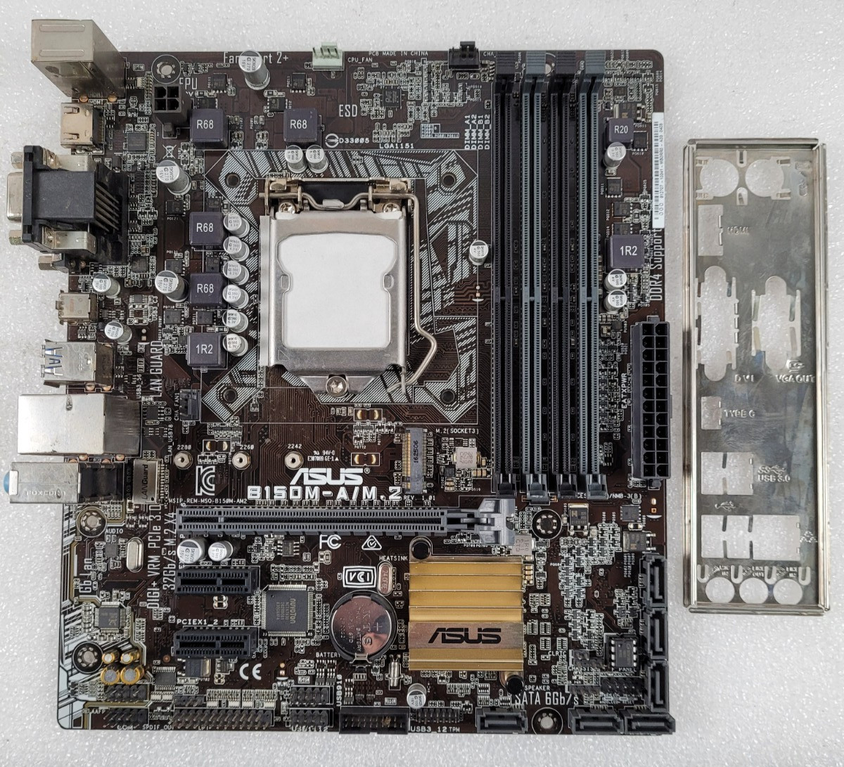 ASUS B150M-A/M.2 Intel B150 HDMI SATA DDR4 LGA1151 mATX Motherboard + I/O Plate